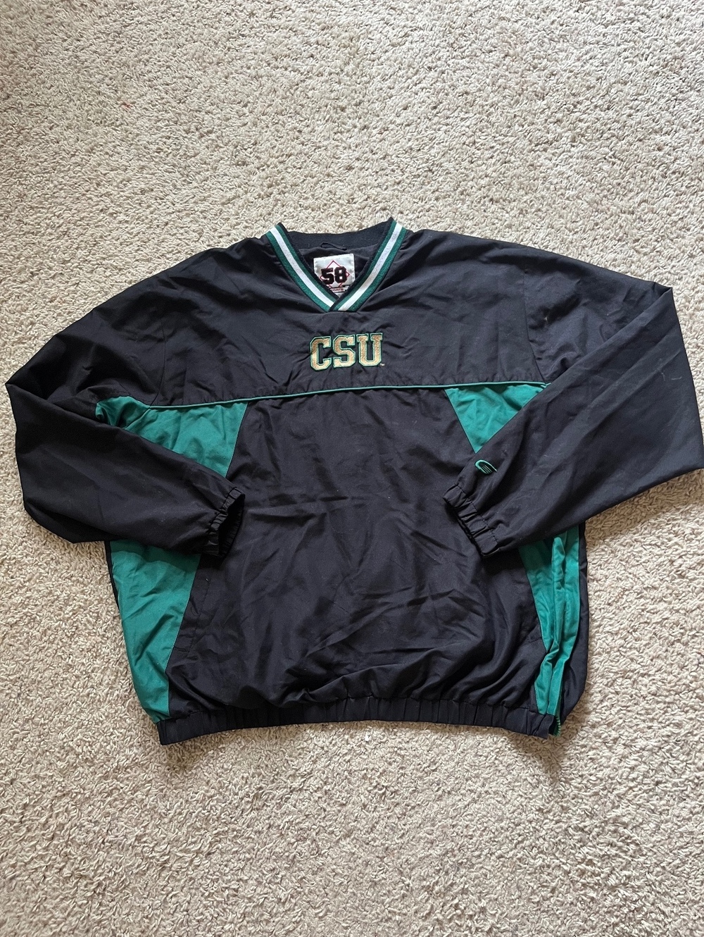 58 Sports Colorado State Rams Vintage Pullover Windbreaker XL